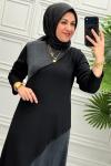 1163 Elbise  Siyah