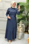 1175 Elbise Lacivert