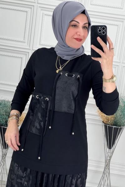 1187 Etekli  Takım Siyah