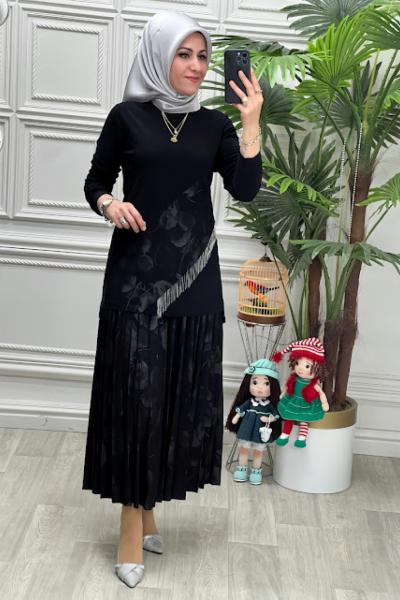 1194B Tunik Takım Siyah