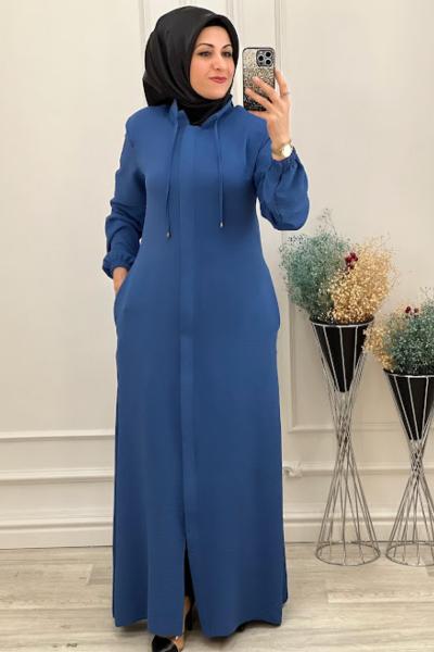 1203 Aerobin Düz Ferace İndigo İndigo