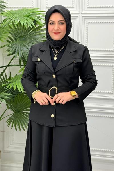 1221 Tunik Takım  Siyah