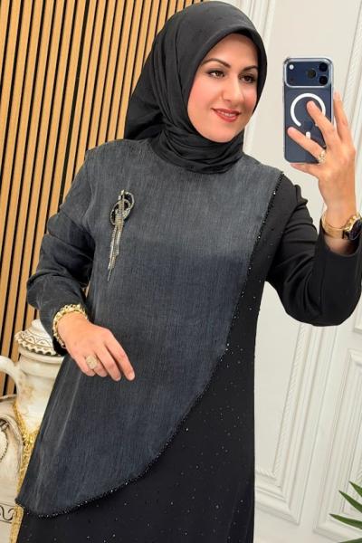 1224 Elbise Siyah