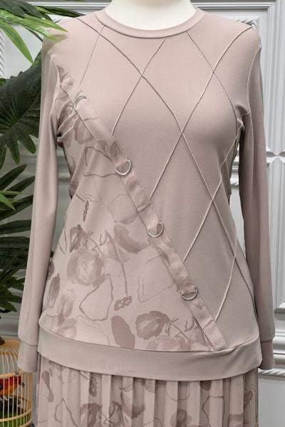 1282 Tunik Takım Taş Rengi