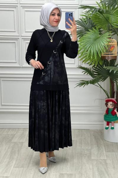 1282 Tunik Takım Siyah