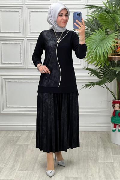 1285B Tunik Takım Siyah