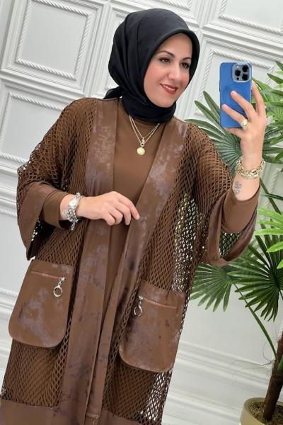 1364 Tunik Takım  Kahverengi