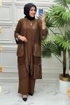 1364 Tunik Takım  Kahverengi