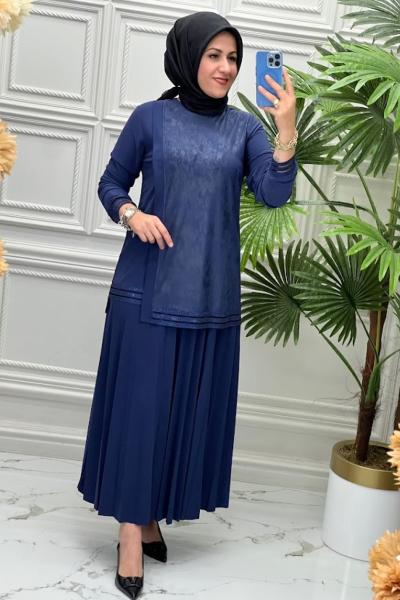 1401 Tunik Takım İndigo