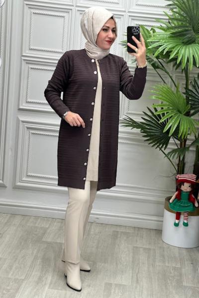 140284 Hırka Kahverengi