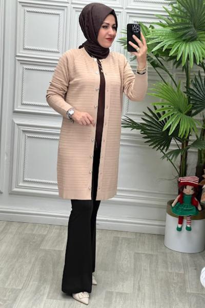 140284 Hırka Taş Rengi