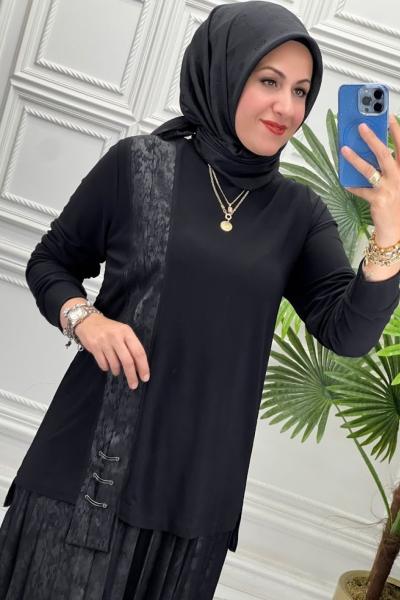 1408 Tunik Takım  Siyah
