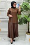 1408 Tunik Takım  Kahverengi