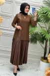 1408 Tunik Takım  Kahverengi