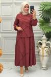 1431 Tunik Takım Bordo