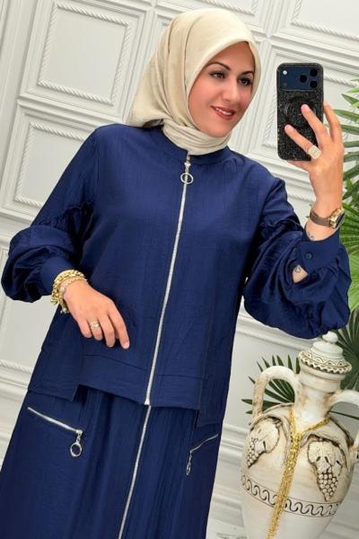 1436 Tunik Takım Lacivert