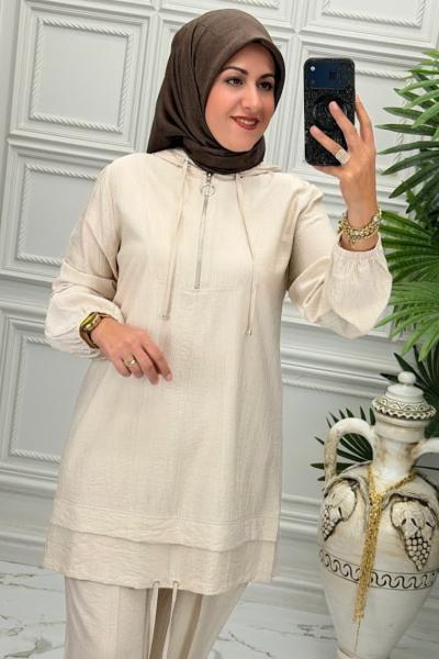1443 Tunik Takım Taş Rengi