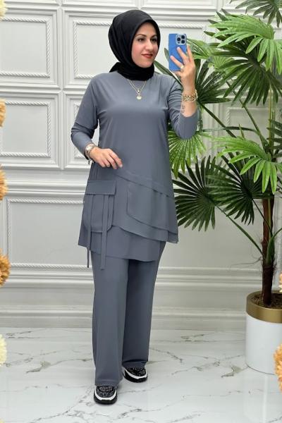 14455 Tunik Takım  Gri