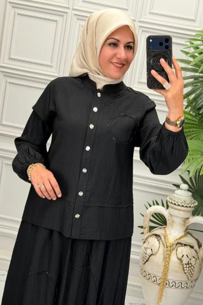 1447 Tunik Takım Siyah