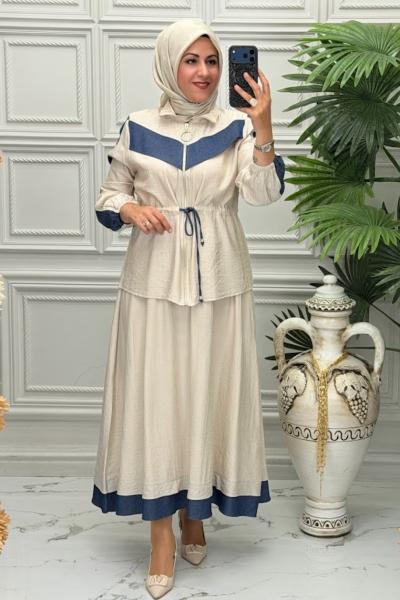 1453B Tunik Takım Taş Rengi