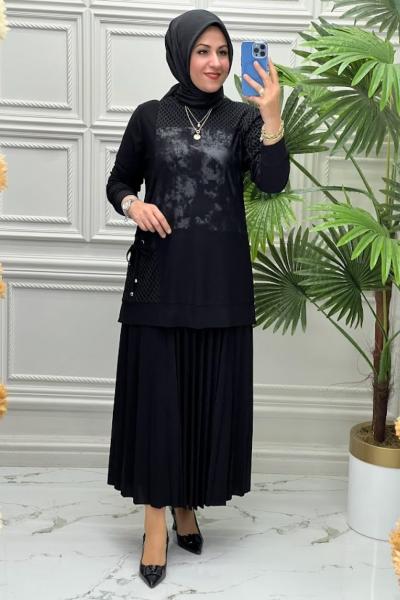 1472 Tunik Takım  Siyah