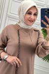 1509 Tunik Takım  Kahverengi
