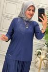 1514 Tunik Takım İndigo