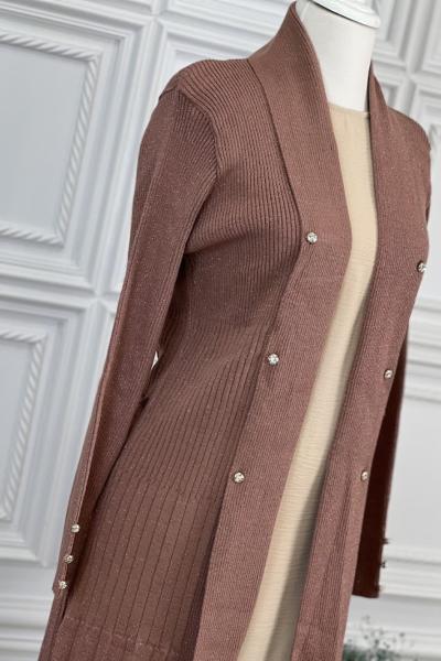 1560 Klasik Hırka Gül Gül