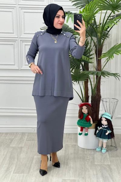 1602  Kalem Etek Takım Gri