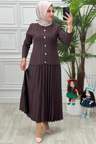 1603 Merserize Takım Kahverengi