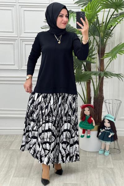 1607 Etekli Takım Siyah