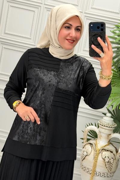 1607B Tunik Takım Siyah