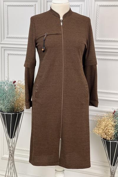 1648 Ara Boy Kışlık Kap Kahverengi Kahverengi