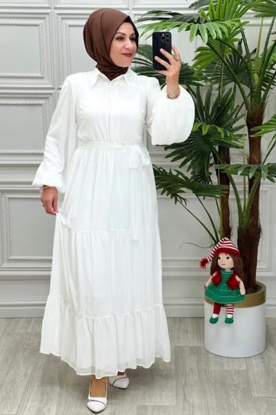 1929 Sima Elbise Beyaz