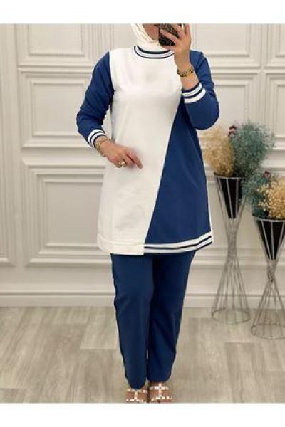 1930 Yanı Ribanalı Takım İndigo İndigo