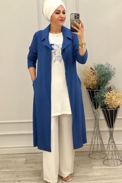 1968 Pullu Tişörtlü Takım İndigo İndigo