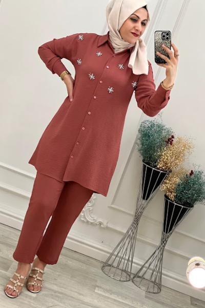 1988 Taş İşlemeli Takım Gül Gül