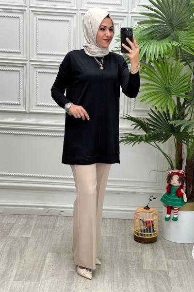 2001-B Merserize Tunik Siyah