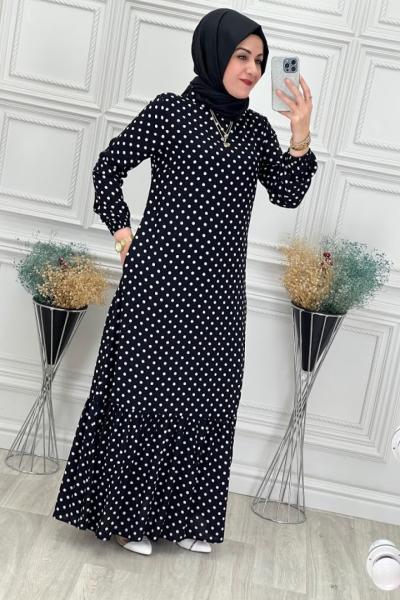 2003 Puantiye Elbise Siyah