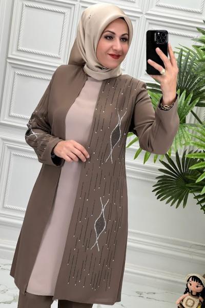 2009B Tunik Takım  Kahverengi