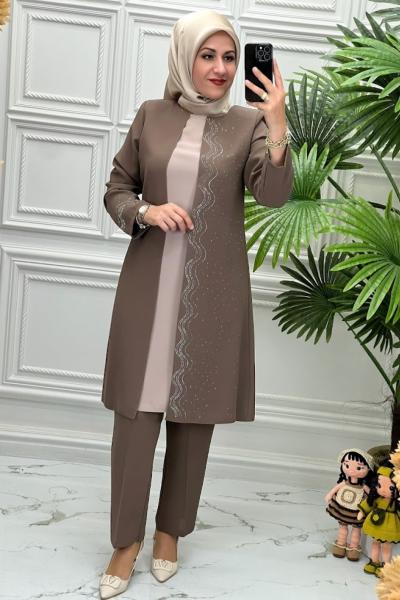 2010B Tunik Takım  Kahverengi