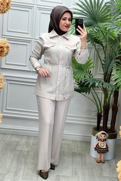 2021B Tunik Takım Bej