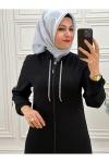 2026 Kol Üzeri İpli Ferace Siyah