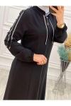 2026 Kol Üzeri İpli Ferace Siyah