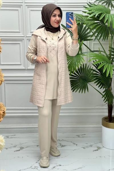 2030 Tunik Takım  Taş Rengi