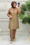 2034B Tunik Takım  Kahverengi