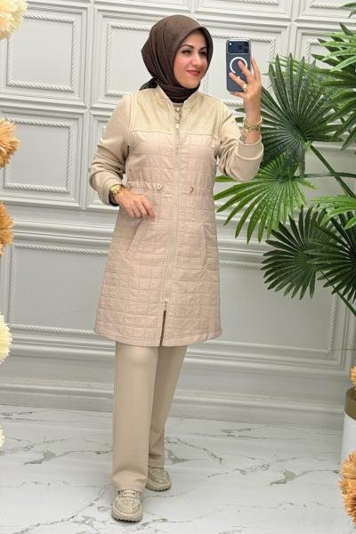 2034B Tunik Takım  Taş Rengi