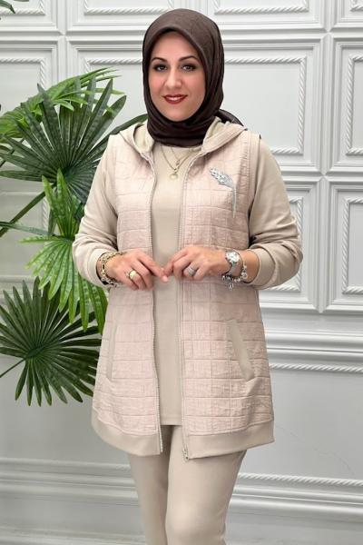 2035 Tunik Takım  Taş Rengi