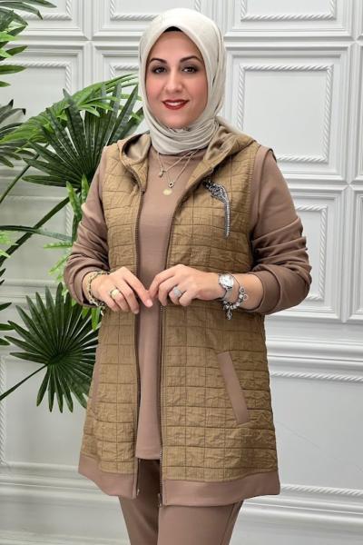 2035 Tunik Takım   Kahverengi