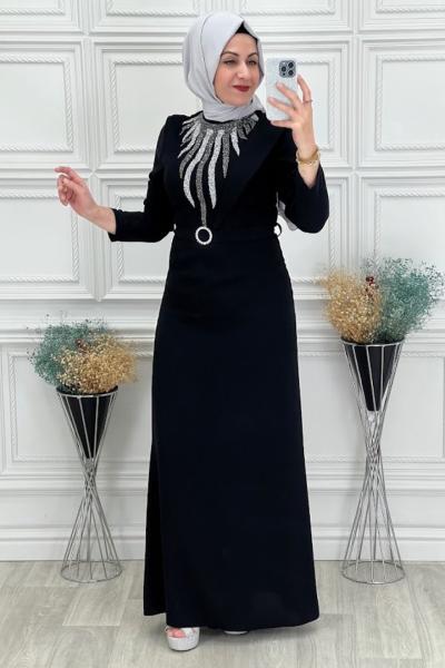 2084 Cevher Elbise Siyah